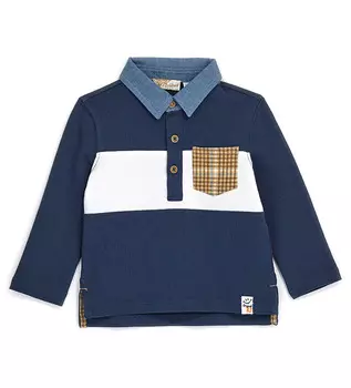 Поло с длинным рукавом для маленького мальчика