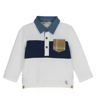 Поло с длинным рукавом для маленького мальчика