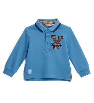 Поло с длинным рукавом для маленького мальчика