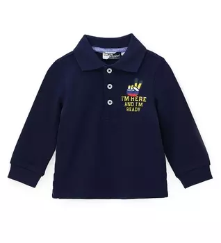 Поло с длинным рукавом для маленького мальчика