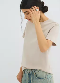 Базовая футболка, Бежевый