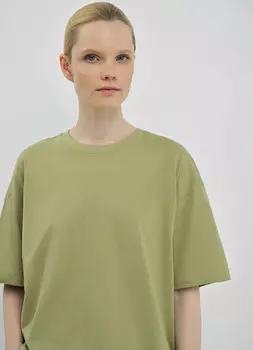 Базовая футболка оверсайз, Зеленый
