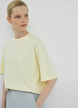 Базовая футболка оверсайз, Желтый