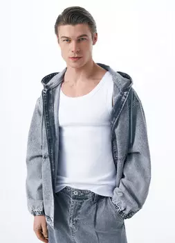 Базовая майка в рубчик, Белый