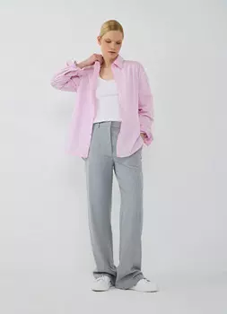 Базовая рубашка из хлопка, Розовый