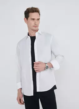 Базовая рубашка Slim Fit, Белый
