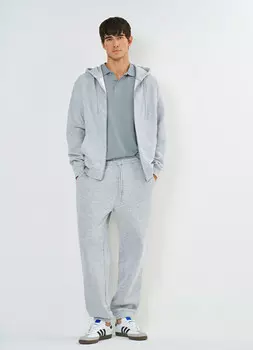 Базовая толстовка на молнии, Серый