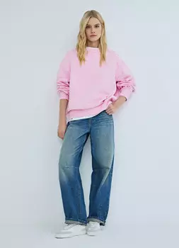 Базовая толстовка оверсайз, Розовый