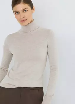 Базовая водолазка, Бежевый