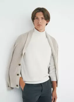 Базовая водолазка из хлопка, Белый