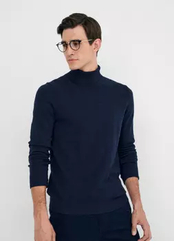 Базовая водолазка из хлопка, Синий