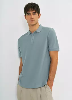 Базовое поло из пике, Голубой