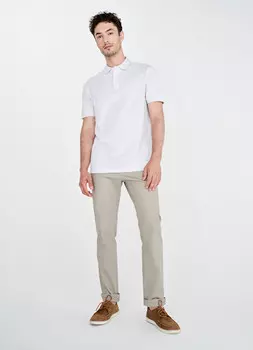 Базовые брюки «5 карманов» из твила, Бежевый