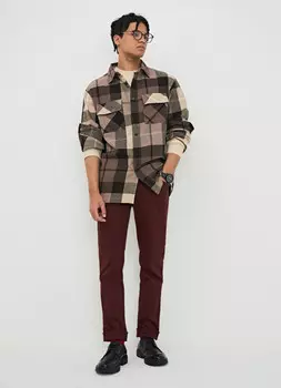 Базовые брюки «5 карманов» из твила, Красный