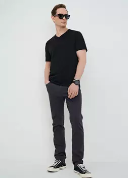 Базовые брюки «5 карманов» из твила, Серый