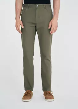 Базовые брюки «5 карманов» из твила, Зеленый