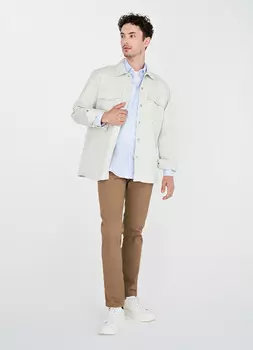 Базовые брюки-чиносы из твила, Серый