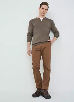 Базовые брюки-чиносы из твила, Серый