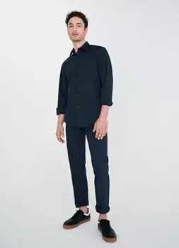 Базовые брюки-чиносы из твила, Синий