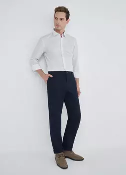 Базовые брюки-чиносы из твила, Синий