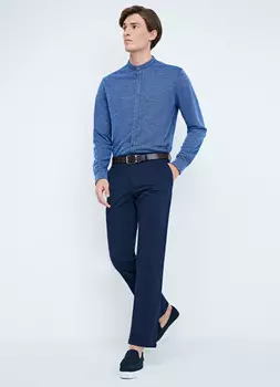 Базовые брюки-чиносы из твила, Синий