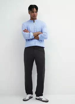 Базовые брюки-чиносы Regular, Серый