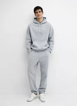 Базовые джоггеры с начёсом, Серый