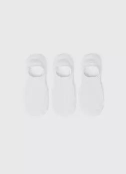 Базовые подследники в рубчик, 3 пары, Белый