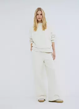Базовые широкие брюки, Бежевый
