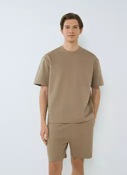 Базовые шорты из хлопка, Бежевый