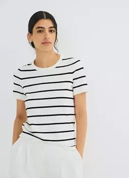 Базовый джемпер с коротким рукавом, Белый