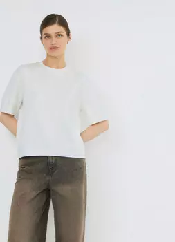 Базовый джемпер с коротким рукавом, Белый