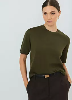 Базовый джемпер с коротким рукавом, Зеленый