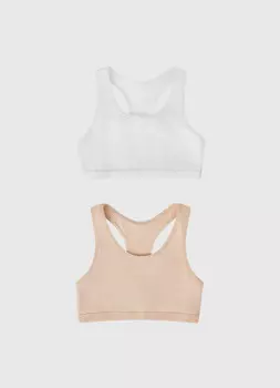 Базовый топ для девочек, 2 шт., Белый