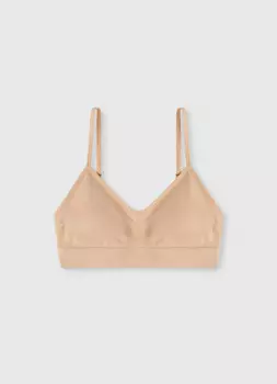 Базовый топ с вкладышами, Бежевый