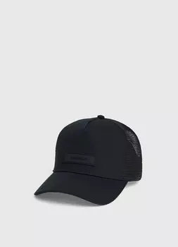 Бейсболка с сеткой и патчем, Черный