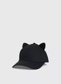 Бейсболка с ушками для девочек, Черный