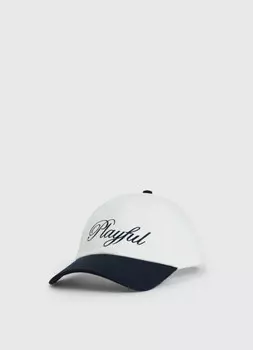 Бейсболка с вышивкой, Белый