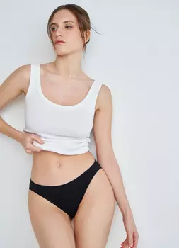 Бесшовные трусы-брифы, Черный