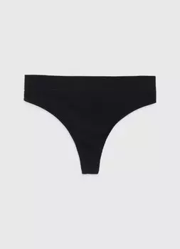 Бесшовные трусы-танга, Черный