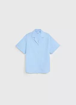 Рубашка с коротким рукавом для девочек, Голубой