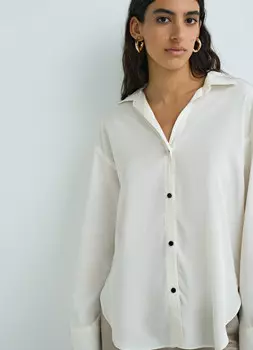 Блузка из лиоцелла, Белый