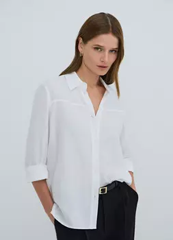 Блузка из лиоцелла, Белый