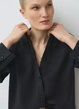 Блузка из лиоцелла, Черный