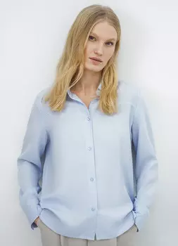 Блузка из лиоцелла, Голубой