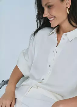 Блузка из сатина, Бежевый