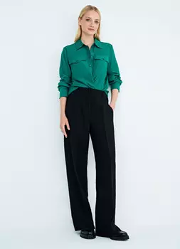 Блузка из смесовой вискозы, Зеленый