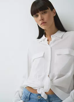 Блузка из вискозы, Белый