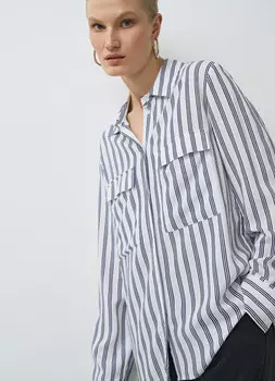 Блузка из вискозы, Синий