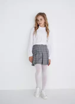 Блузка свободная для девочек, Белый